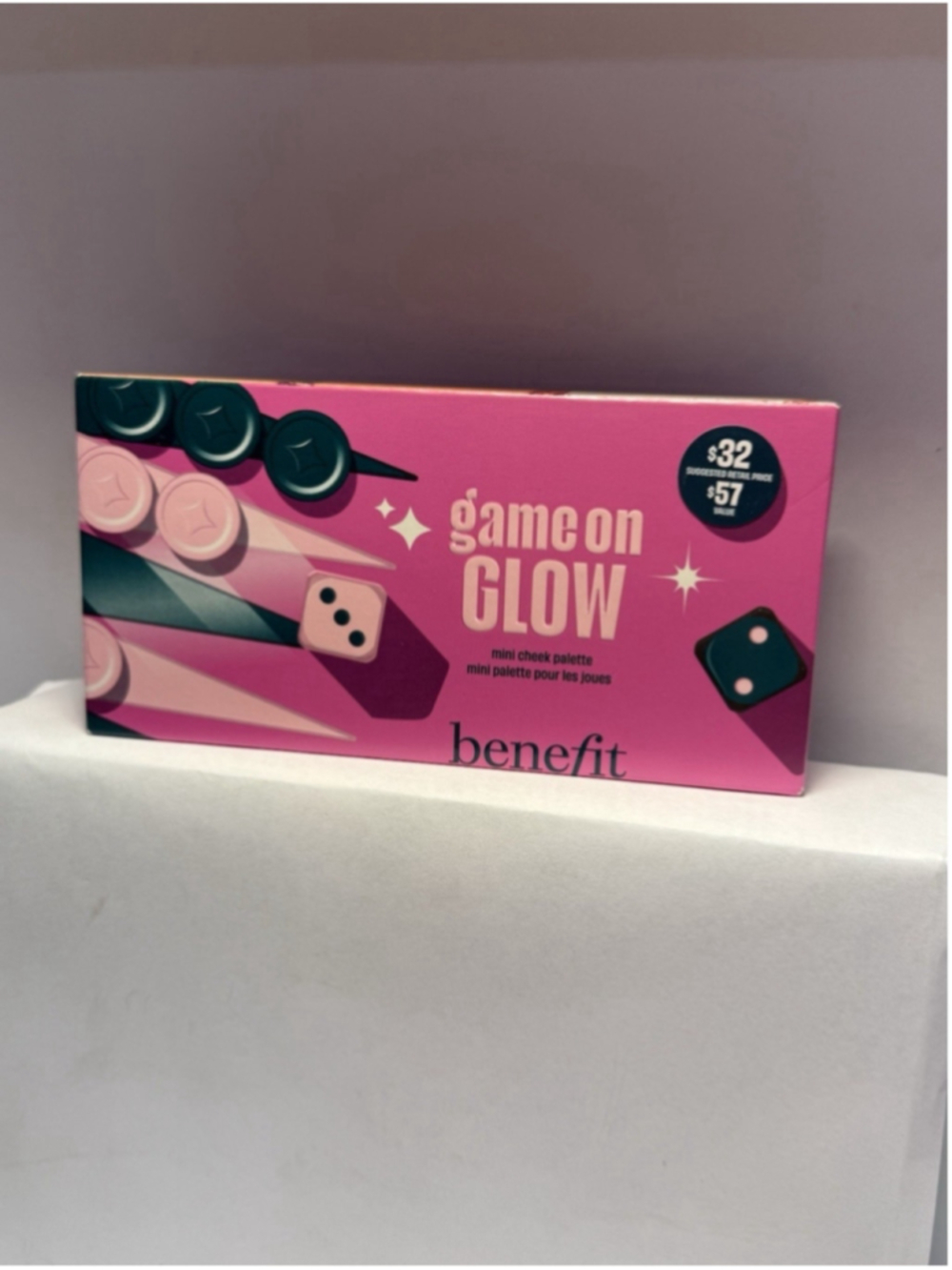 Benefit Cosmetics game on Glow mini Cheek Palette Hoola Bronzer Shellie Blush